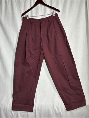 Jamie Haller women Pleated Chinos in Deep Burgundy